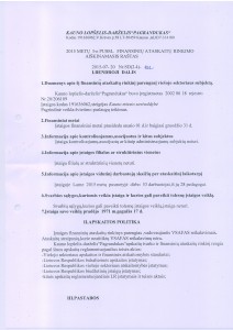 Kauno l/d"Pagrandukas"finansinių ataskaitų rinkinys 2015 m.I-as pusmetis